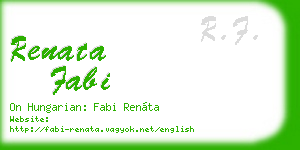 renata fabi business card